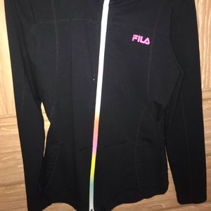 Filla Zip Up Work Out Shirt